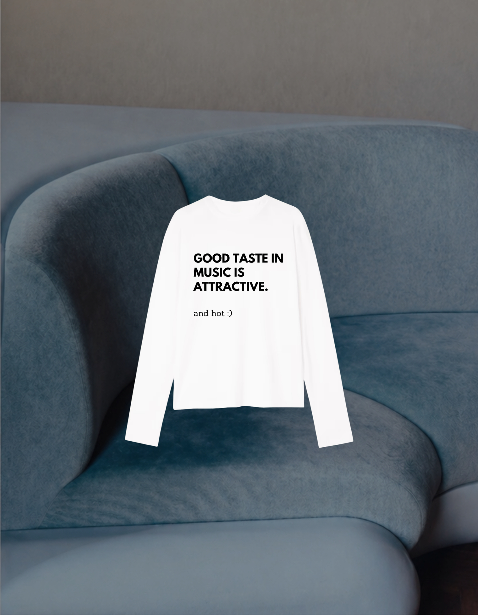 Лонгслів білий «Good Taste In Music»