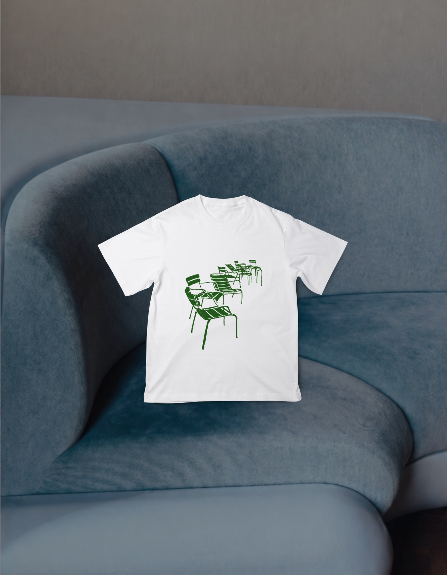 Футболка біла «Chairs»