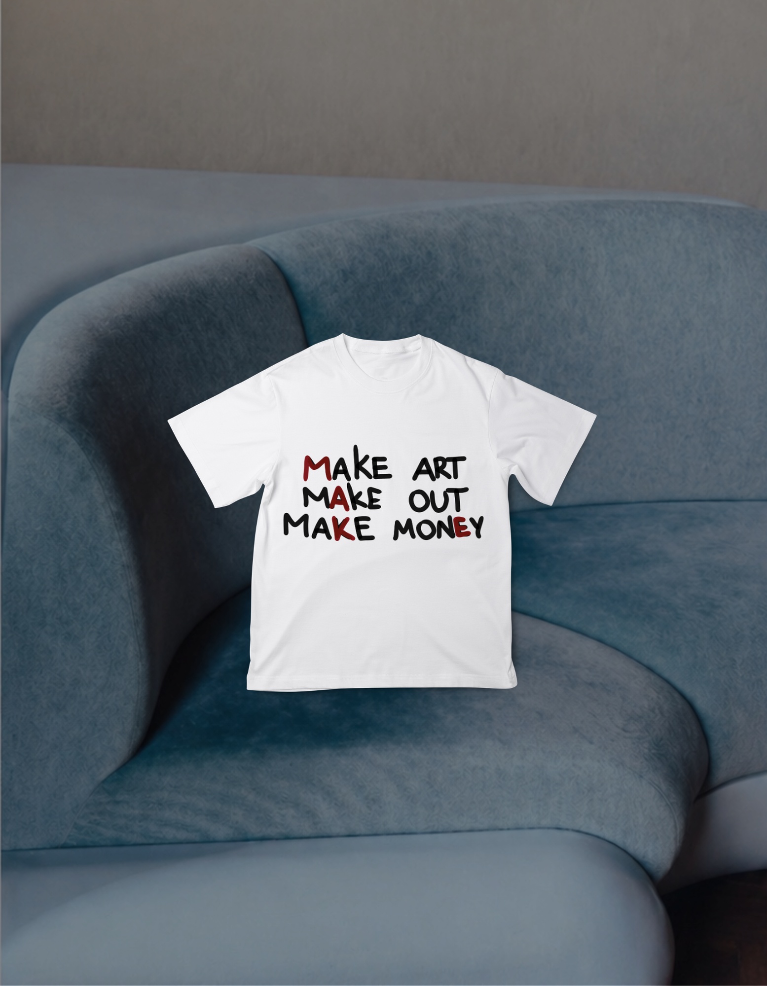 Футболка біла «Make Art Make Money»