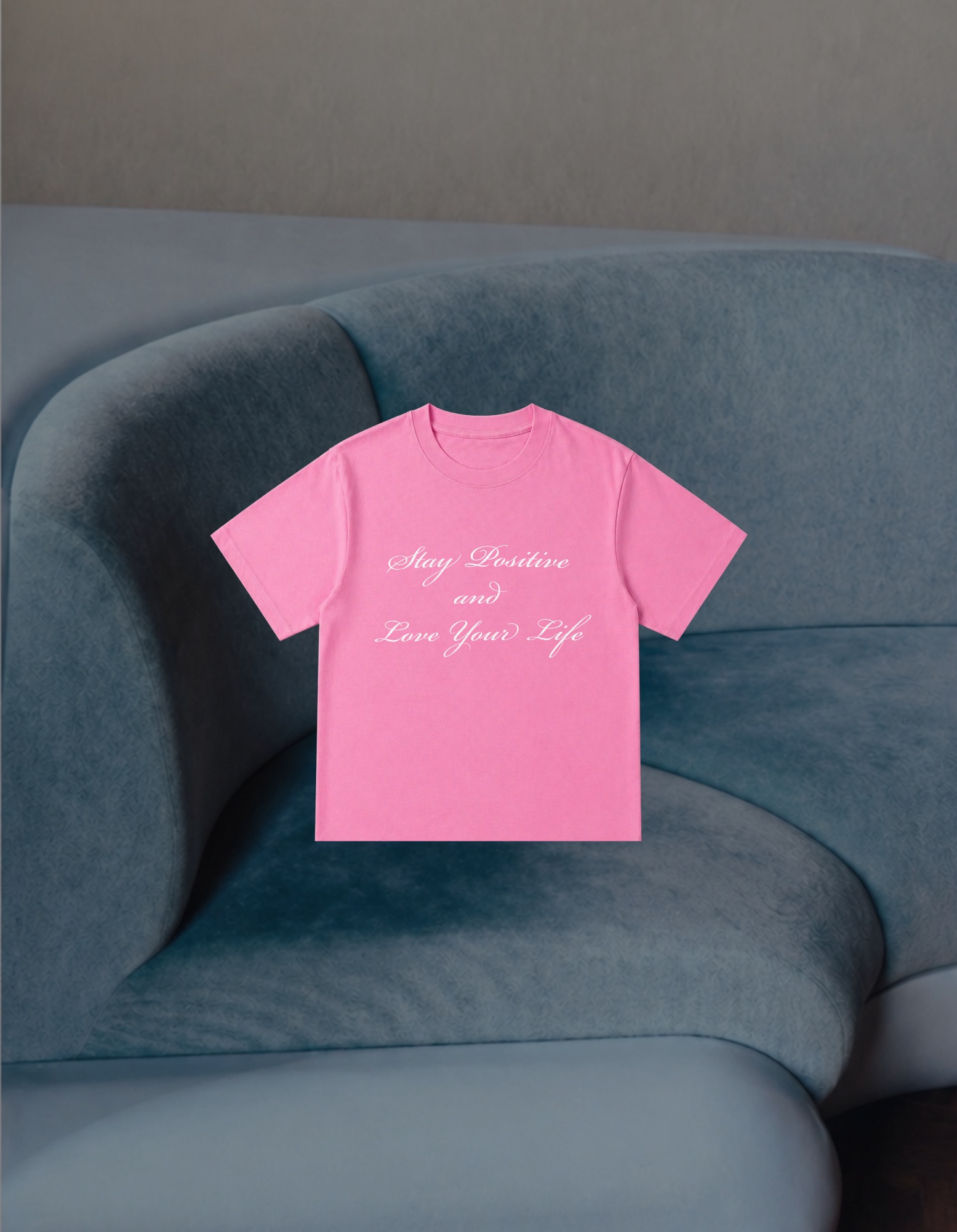 Футболка рожева «Stay Positive And Love Your Life»