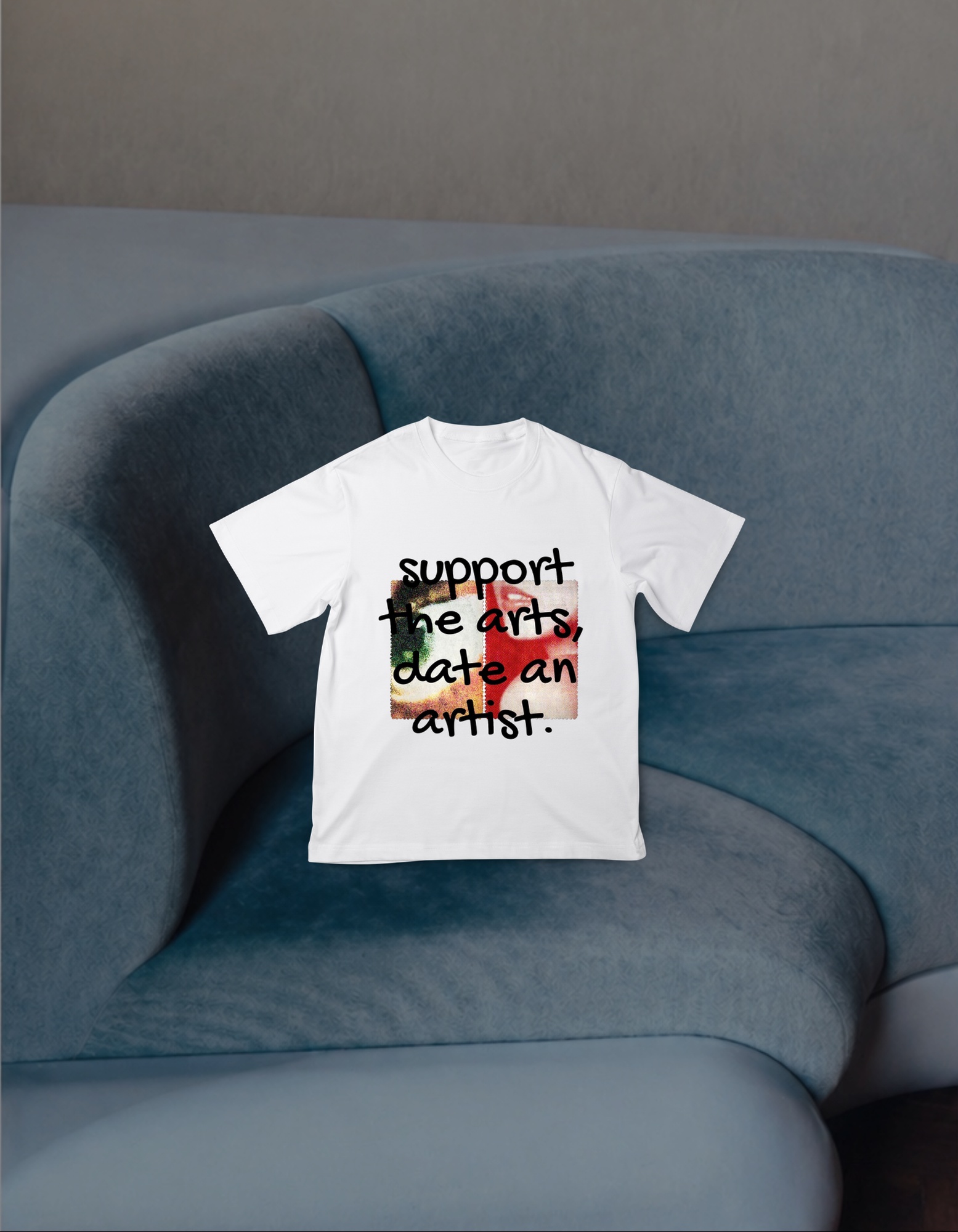 Футболка біла «Support The Artist»